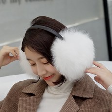 귀마개 여우털 양면 모피 귀보호 털 소프트 방한