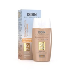 Isdin 이스딘 워터 컬러 페이스 선크림 SPF 50 미디엄 50ml, 1개