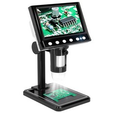 4.3 인치 LCD 디지털 현미경 40-1000X 코인 오류 동전 USB 돋보기 마이크로 스코프 하이 스탠드 8 LED, 01 Black_01 1000x