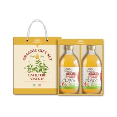 멩가졸리 유기농 언필터 유기농 사과식초 세트(500ml 2P), 5세트, 1L
