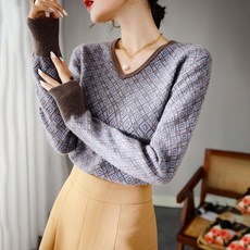 퓨어 캐시미어 100 니트티 울니트 브이넥 소량재고 함량100% 보웬 빈티지 유럽 홀가
