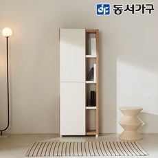 동서가구 네오 카렌드 모던 4단 600 1도어 높은 수납장 NEO1451, 네추럴투톤 - 거실높은장