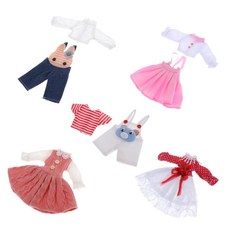 QDY 30CM 인형 의류 드레스 신발 5pcs 드레스 + 신발