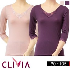 크리비아 텐셀 TENCEL 섬유 소재 7부내의 상의 clg.v 4703A