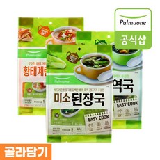 [KT알파쇼핑]풀무원 장국 3종(황태미역국/미소된장국/황태계란북엇국) 8봉 골라담기, 미역1봉+된장3봉+북엇4봉