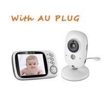 베이비 아기 모니터 카메라 무선 홈캠 강아지 고양이 반려동물캠 홈CCTV 펫캠Baby Monitor LCD Video Nanny, 03 AU Plug, 1개