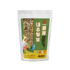 버펠 꼼꼼 내츄럴 밀 소형 1kg (세척+볶음) /모란/유리/사자나미/왕관앵무, 1개