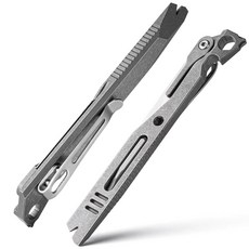 TIMULTI Titanium EDC Pry BarPocket Multitool Mini PrybarKeychain Crowbar Tool with Pocket ClipBottle