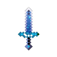 마인크래프트 마크 피규어 어린이장난감 네더 곡괭이 다이아몬드 검 초대형 칼 모형, 소형 관검(45cm)