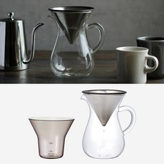 킨토 SCS 스테인레스 필터 카라페 세트 - 4컵 600ml