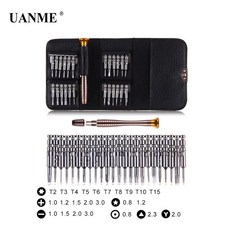 UANME 25 in 1 정밀 스크루 드라이버 세트 수리 도구 키트 for iPhone 5s 6s Plus 78 X for Nintendo Switch NS MacBook Lapt