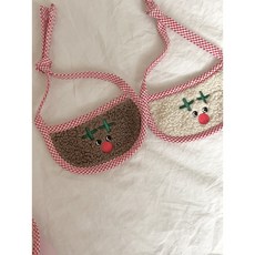 강아지 크리스마스 루돌프케이프, 아이보리, 1개