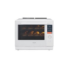 도시바(TOSHIBA) 과열 수증기 오븐 레인지 30L 석요 돔 350℃ 2단 조리 ER-XD7000(W) 그란 화이트 플랫 테이블
