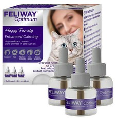 펠리웨이 옵티멈 고양이 디퓨저 FELIWAY 진정 스트레스 고양이용 디퓨져 Optimum, 3팩, 48ml