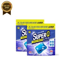 갓성비 슈퍼큐 오션브리즈 100개+100개 캡슐세제 실내건조 고농축 대용량 세탁 드럼세탁기 세제