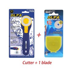 일본 오리지널 OLFA RTY-2C 회전 롤러 미공도 45mm 재봉 절단기 새총 원형 칼 날카로운 합금 강철 칼날 다, 1개, 한개옵션1, 05 Discount combination