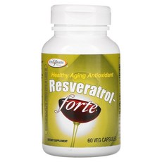Enzymatic Therapy Resveratrol~Forte 125 mg 60 Veg Capsules, 1개, 60정