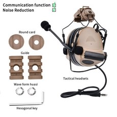 전술 헤드셋 빠른 헬멧 Kenwood U94 PTT WADSN 오르 도어 사냥 촬영 헤드폰을위한 C2 COMTAC II 픽업 소음 감소