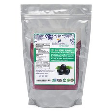 Rainforest Organics 아사이베리 파우더 450g, 1세트, 단일용량