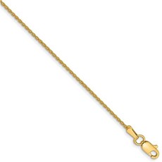 Roy Rose Jewelry 로이 로즈 쥬얼리 14K 옐로우 골드 1.2mm의 파리 밀 체인 구두 팔찌 ~ 길이 9 ''인치