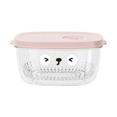 냉장고 보관 상자 신선한 배수 바구니 야채 과일 준비 뚜껑 대용, 3.Pink, 1개