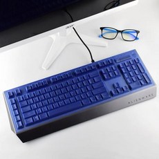 실리콘 프로텍터 스킨 필름 데스크탑 키보드 Dell Alienware Advanced Pro 게임용 키보드 AW568 AW768 용 먼지 방지 커버, [06] blue, 1개