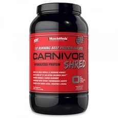 MuscleMeds Carnivor Shred Fat Burning Hydrolized Beef Protein Isolate 0 Lactose, 단일상품, 단일상품