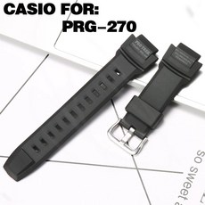 카시오 호환 시계줄 우레탄 스트랩 카시오군인시계 남성용 스포츠 방수 송진 고무 시계 밴드 Casio Protrek PRG270 Prg270 액세서리