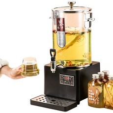 대용량 티메이커 약탕기 유리 홍삼 제조기 한약 달임기, 1L 이상, 10L 우드 그레인 업그레이드