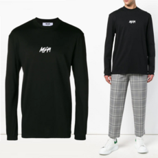 MSGM 11주년 로고 프린팅 티셔츠 블랙 2540MM64 184798 99