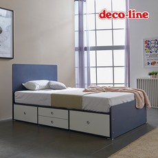  데코라인 코넬 피카 일반 수납 침대 SS+독립40T매트 DKN070C, 화이트메이플 