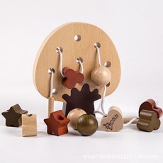 나무구슬블럭실꿰기