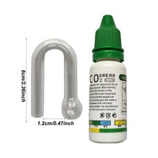 심은 CO2 투명 키트 수생 수족관 어항용 체커 Co2 유리, drop shape, 1개