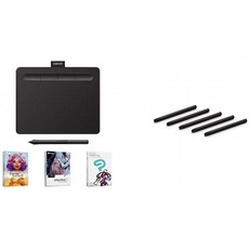 Wacom Intuos 그래픽 드로잉 태블릿 (3 개의 보너스 소프트웨어 포함 7.9 "x 6.3" 블랙 (CTL4100) 및 A, 단일상품, 단일상품