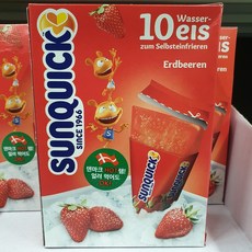 썬퀵 아이스바 60ml x 10개입 SUNQUICK Ice lollies, 딸기맛, 1박스(60ml x 10개입)