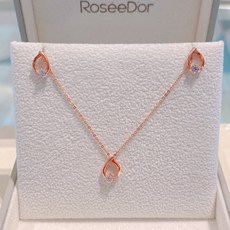 로제도르귀걸이목걸이세트