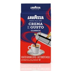 Lavazza 라바짜 크레마 구스토 그라운드 커피 8.80온스 (8팩), 250g, 8개