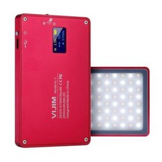 [해외] 마그네틱 VIJIM VL1 미니 LED 비디오 라이트 디 밍이 가능한 사진 조명 카메라 96 LED LAMPTYPEC 포트 콜드 슈 CRI, 빨간