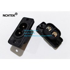 Nchtek ac 250 v 2.5a iec 320 c8 2pin 남성 소켓 납땜 전원 커넥터/ dhl /500 pcs, 한개옵션0