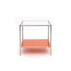 철제 모듈 협탁 (300x300x400), 고무발(기본), 투명