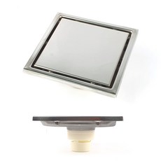 카운트다운몰 150각 스텐 타일유가 바닥 하수구 육가 50mm 65mm 75mm, 150각 타일유가75mm, 1개