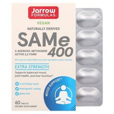Jarrow Formulas SAMe 400 엑스트라 강도 400mg 60정, 1개