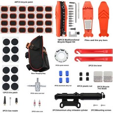  자전거 수리 키트 103Ps 튜브 휴대용 패치 타이어 펌프 인플레이터48개의 가황 유광이 없는 펑크 로드 바이크 산악 물병 가방 체인 제거기를 사용하여 