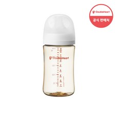 더블하트 모유실감 3세대 PPSU 제뉴인화이트 240ml (M), PPSU단품젖병240ml 제뉴인화이트(M포함), 1개 - 더블하트젖병