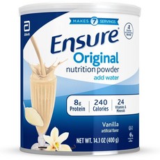 Ensure Original 엔슈어 오리지널 파우더 바닐라맛 쉐이크 14oz(397g) Nutrition Powder Vanilla 9g 단백질, 397g, 6개