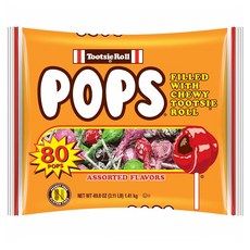 투시롤 팝스 80개입 5가지 맛 Tootsie Roll Pops Assorted Flavors 80 Count Bag