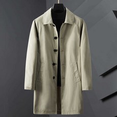 빅사이즈 남성 싱글 트렌치 자켓 롱 더블 코트 데일리 캐주얼 고급 롱트렌치 아우터