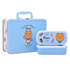 유아 도시락 가방 라이언 소풍도시락 소풍도시락통, 카카오 피크닉틴가방세트 086848 BL (988개)