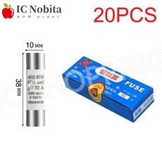 퓨즈 세트 가변 저항 홀더 파는곳 세라믹 RO15 10x38mm 0.5A 500V 1A 2A 3A 4A 5A 6A 8A 10A 16A 20A 25A 32A 40A R015 20 개, [01] 1A