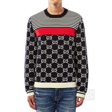 [Gucci]GG And Stripes Knit Sweater